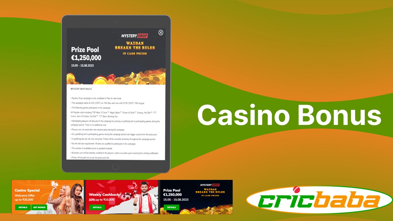 Casino Bonuses at Cricbaba